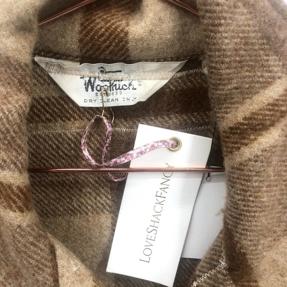 LOVESHACKFANCY RARE Upcycled Buffalo Check Jacket Shacket 1/1 NEW Medium - Picture 2 of 6